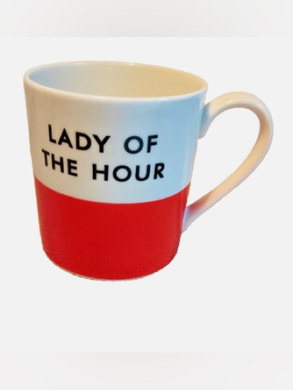 Kate Spade White & Red 'Lady of the Hour' Ceramic Mug w/ box NIB - Picture 2 of 6
